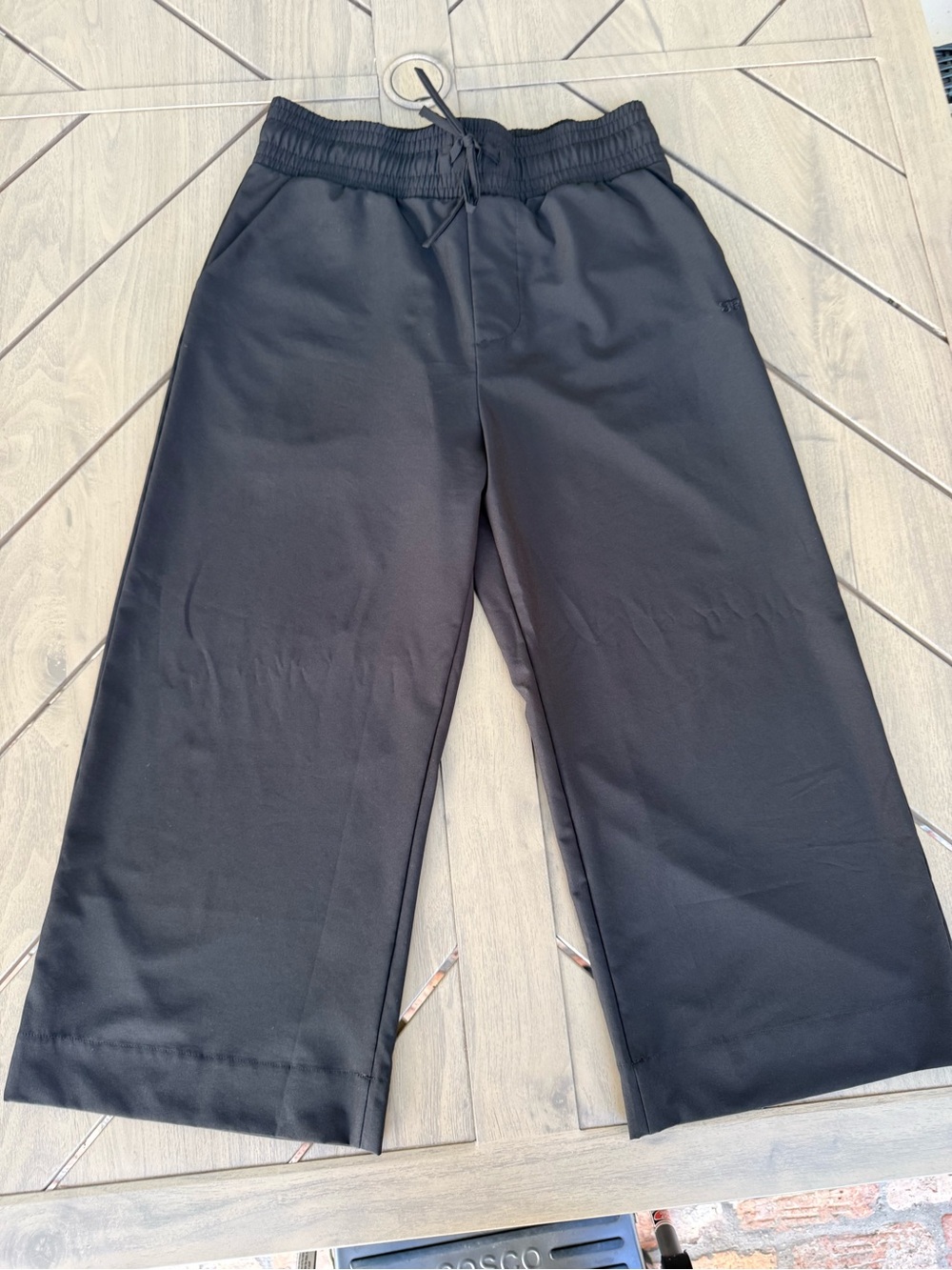 Albion Fit Audrey Wide Leg Pant in Black Petite Medium